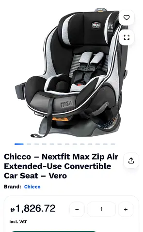 Chicco netfix max convertible car seat