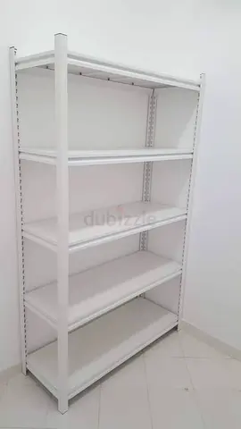 White Heavy-Duty Metal Storage Shelving Unit - 4 Tier, Used