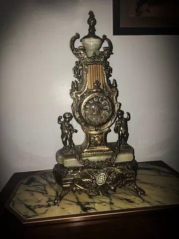 Vintage Imperial Brevettato Ornate Franz Hermle Mantel Clock