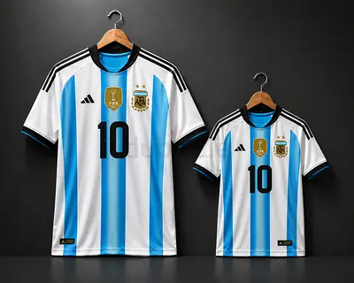 Argentina #10 Football Jersey - Adult and Kids Match Set