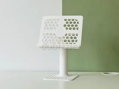 Adjustable White Phone/Tablet Stand - Minimal Design