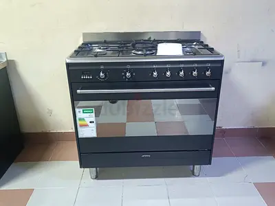 Smeg Brand Latest New Series Model Dual Option Top Gas , Electric Oven Cooker Size 90 X 60cm