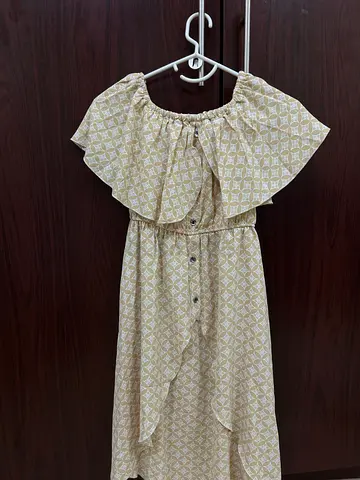 Patterned Off-the-Shoulder Dress