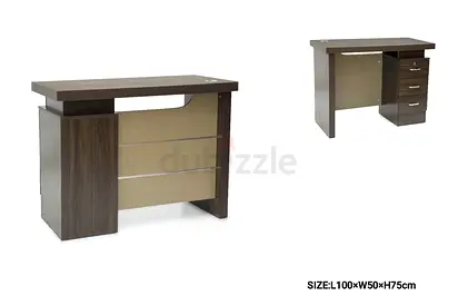 Wooden Office Desk with 3 Drawers — 100x50x75cm