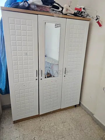 3-door Wardrobe with Mirror - Good Condition