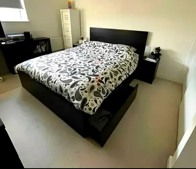 Ikea King size bed with mattress available in perfect condition