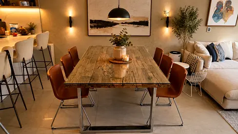 Marina Home Railway Wood Dining Set