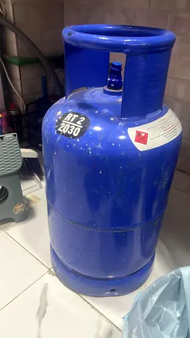 Blue LPG Gas Cylinder - Used, Good Condition