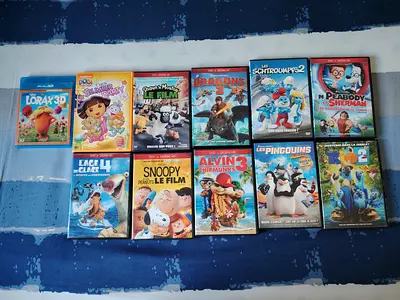 Kids  Family DVD Collection — Assorted Animated Movies (12 DVDs)