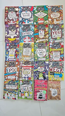 Collection of 20 Illustrated Kids Books (Diary of a Wimpy kid, Tom Gates)