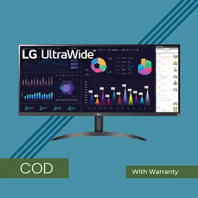 LG 34 Inch Ultra Wide FHD 100Hz VESA Display HDR 400 IPS Monitor 34WQ500-B