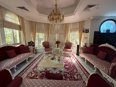 Full Classic sofa set with centre marble table 2 sofas 2 chairs and 1 marble centre table