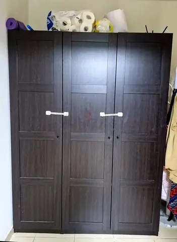 Multi- Purpose Cabinet / Wardrobe / Shoe Cabinet
Dark brown wooden
