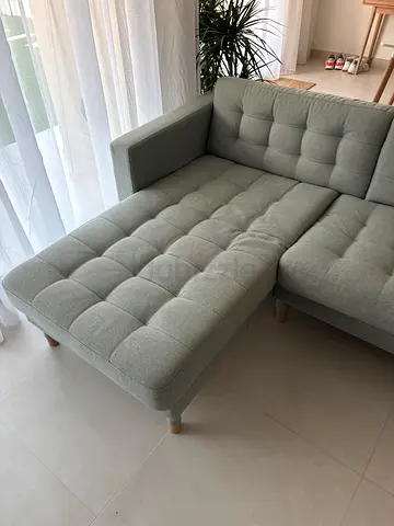 IKEA LANDSKRONA4-seat sofa, with chaise  Light grey L-shaped sofa with chaise