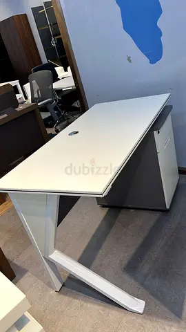 white office/study desk with stoarge 120x60cm
