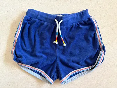 Boden Girls Blue Terry Shorts