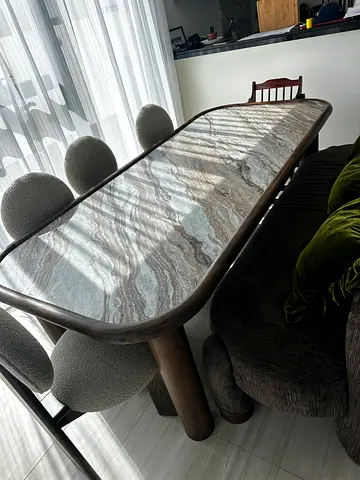 Marble top chic dining table