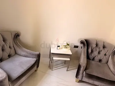 Pair of Grey Velvet Armchairs