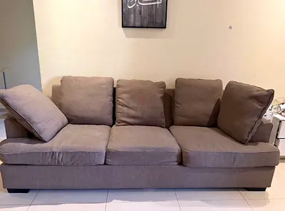 Comfortable 3 + 2 Seater Fabric Sofa in Grey