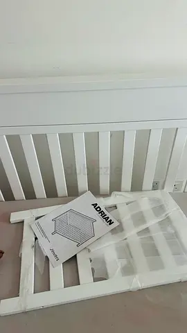 IKEA ADRIAN White Baby Crib — Unassembled, Good Condition