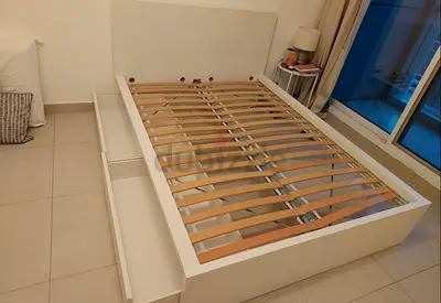 IKEA Malm Double size bed frame with mattress (good condition)