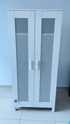 White Wardrobe 2 doors with Frosted Glass Panels