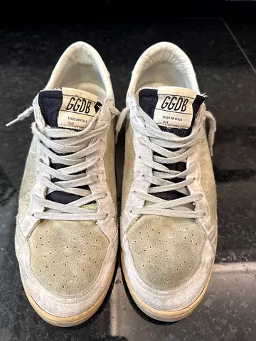 Golden Goose Ball Star in an all-grey/cream suede colorway size 44
