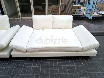 Sofa Marina White Pure Leather 3+2