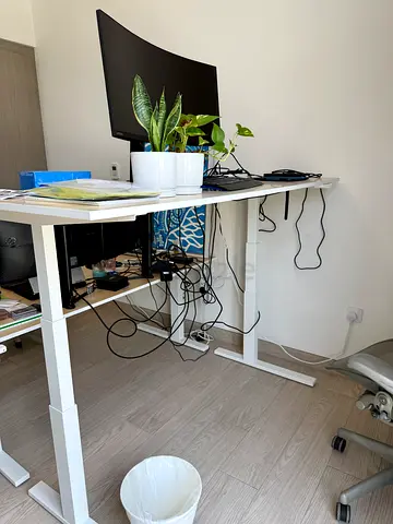 Height Adjustable Sit/Stand Desk – IKEA Frame + Custom Top