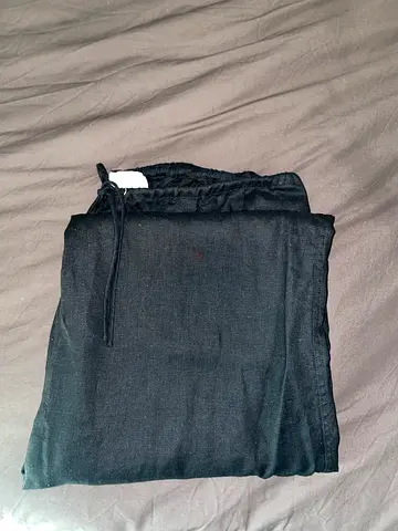 DISSH Australia Carla Black Drawstring Linen Pants – UK 16