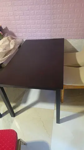 Sturdy Black Rectangular Dining Table