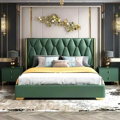 Modern Luxury Design Queen Bed With Spring Memory Foam Mattress New For Sale