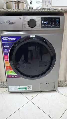 Front Load Washing Machine - Silver, Good Working Condition