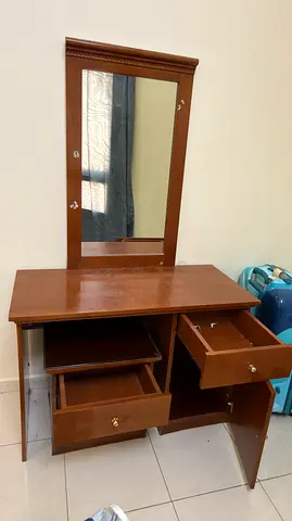 Dressing Table with Mirror and Storage - Good Working Condition