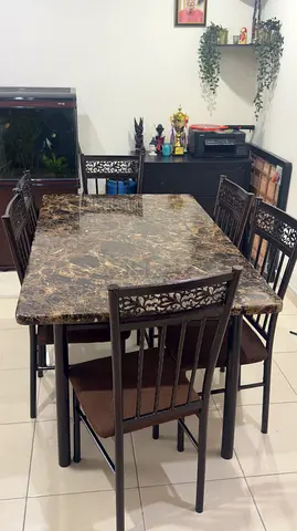 Dining table with 6 chairs for sale