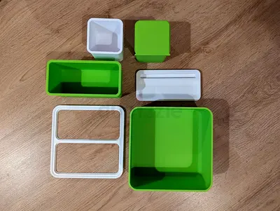 Multi-compartment snack organizer (green)