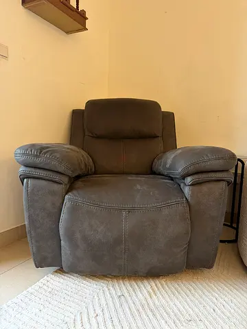 Comfortable Grey Recliner Armchair - Good Condition