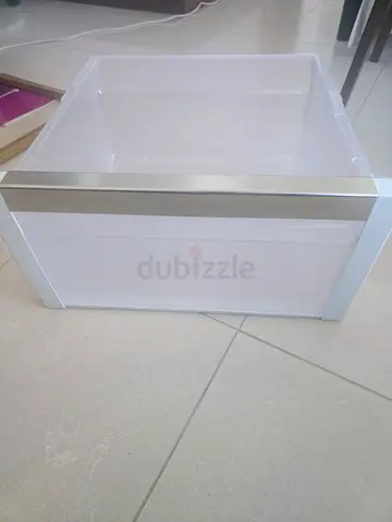 White Plastic Storage Drawer Box - Small Organizer for Siemens Refrigerator