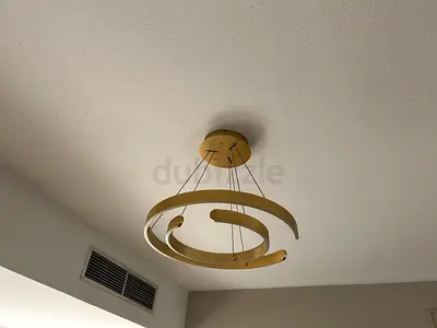 Modern Gold Spiral Pendant Ceiling Light - Gently Used