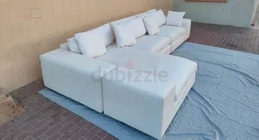 As perfect condition eichholtz brand white color lshape sofa