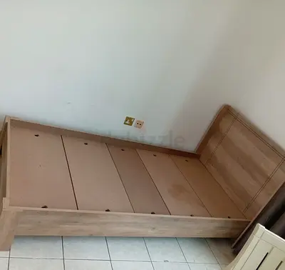 Single Wooden Bed Frame with Headboard