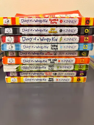 Diary of a Wimpy Kid, 9 Paperback Books by Jeff Kinney (Earlier/Middle Volumes)