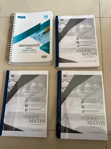 Set of 4 IGCSE MATHS past papers topicals booklets