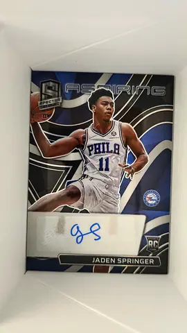 Autographed Jaden Springer Panini Rookie Card (Philadelphia 76ers) 1/1