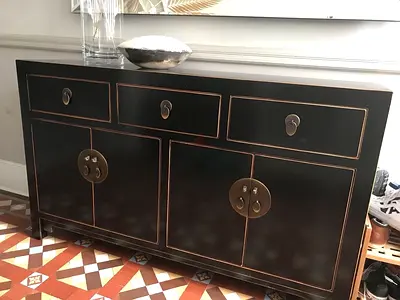 Chinese cabinet sideboard in black vintage style