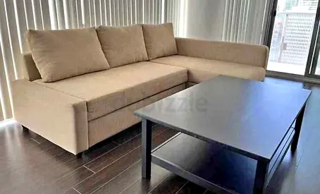 Ikea L shape sofa store cum bed and you can fix the storage