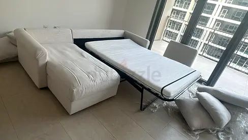 Ikea Gronlid L Shape sofa bed with storage beige color