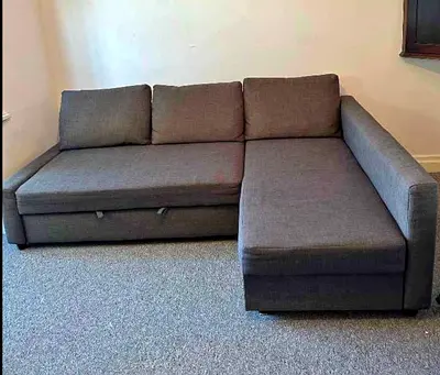Ikea L Shape Sofa cum bed with big storage in L