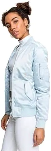 ORIGINAL Lee Cooper Womens Quilted Bomber Jacket - Light Blue / Ice Gray