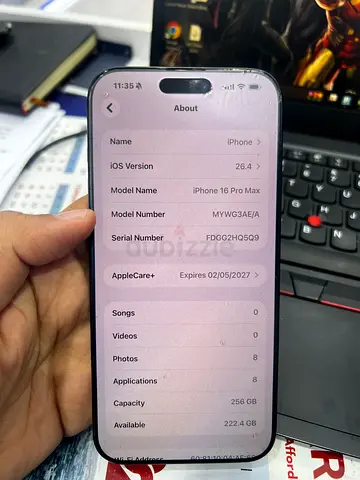 Iphone 16 Pro Max *TDRA* With Apple care Plus